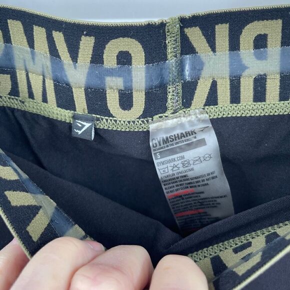 Gymshark Black Pull-On Seamless High Rise Fit Cropped Leggings Size Small - Picture 3 of 6